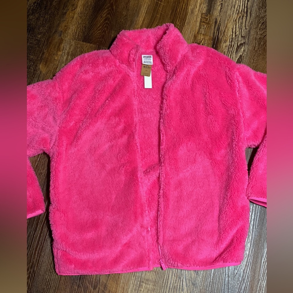 PINK sweater zip up jacket brand new with tags womens / girls size small